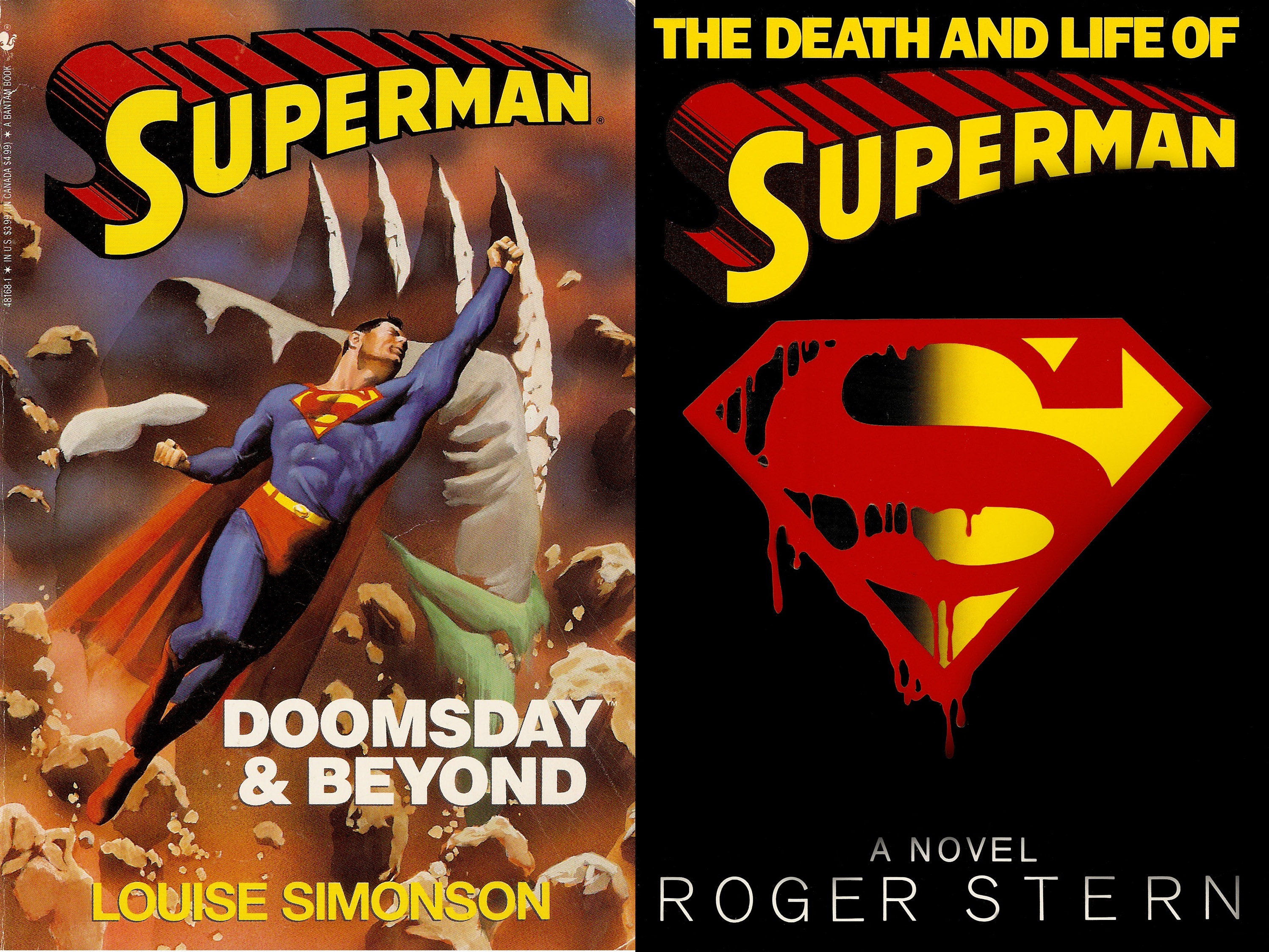 Superman: Doomsday and Beyond (1993) Cover and The Death and Life of Superman (1993) Cover